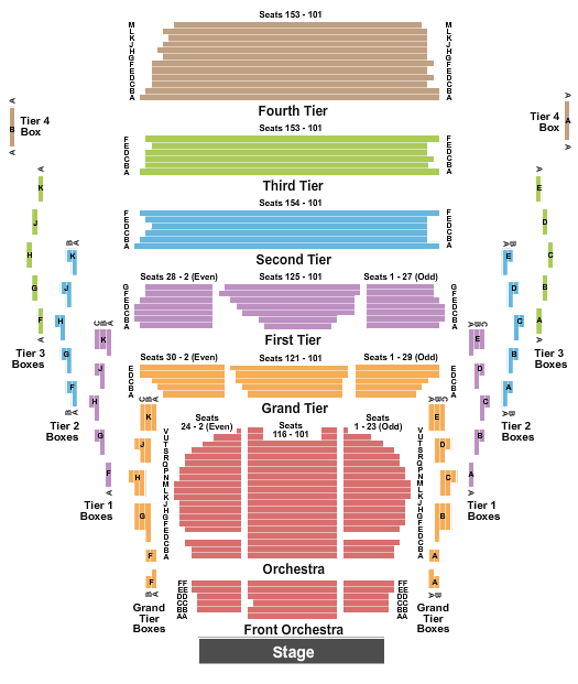 Seating chart for NJPAC